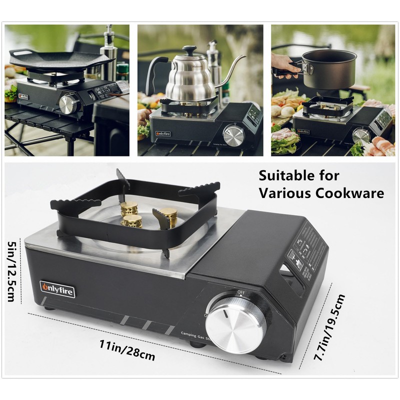 ONLYFIRE OUTDOOR LIVING Butane Gas Stove with Carrying Case, Portable