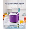 EUHOMY Countertop Ice Maker Machine with Handle, 26lbs Per Day,