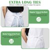 CHRI Chef's Hat Apron Set White Kitchen Apron Adjustable Cooking