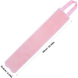 Aplicador de Loción Espalda de Tela Aterciopelada Rosa, Banda Bronceadora Larga y Cómoda para Autobronceador, Herramienta Uniforme para Cuidado Corporal y Protección Solar