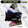 GloFX Snaps: Magnetic Sunglasses Set – Black Frame with Blue/Pink