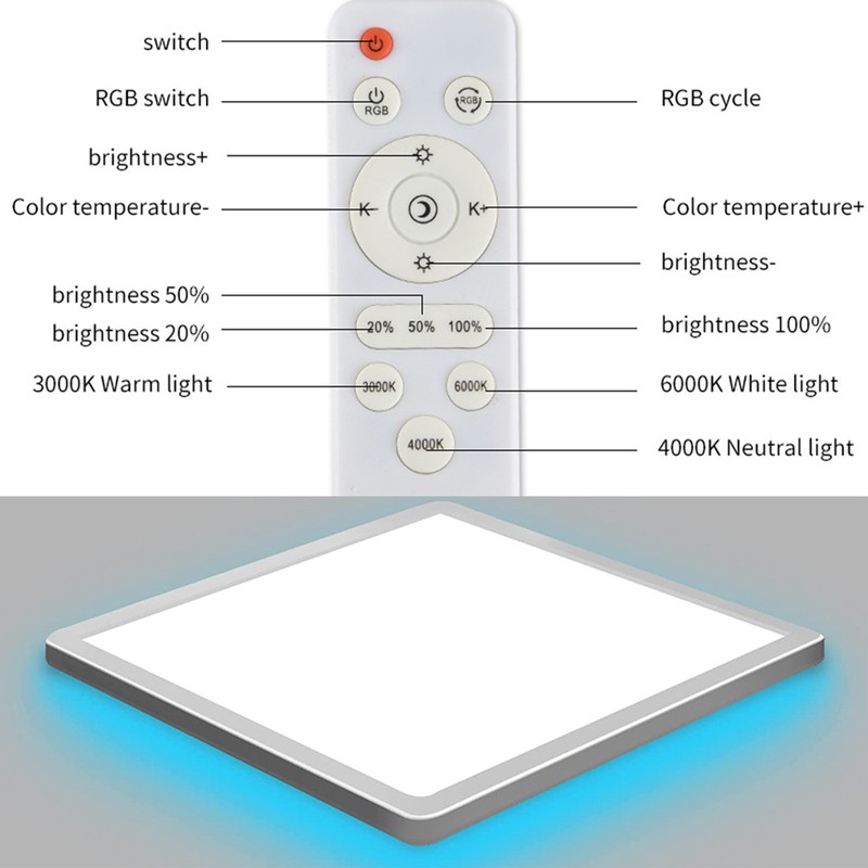 RGBCW Ceiling Lamp BT Remote Infinitely Dimmable Bedroom Ceiling Lamp