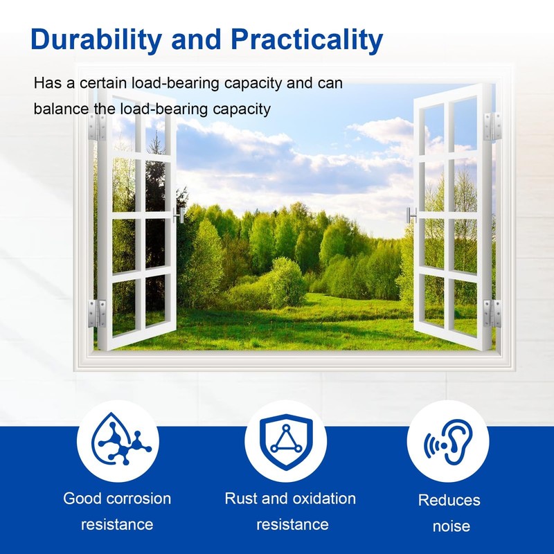 10PCS Hinges for Wood Silver Stainless Steel Hinges 2Inch Small