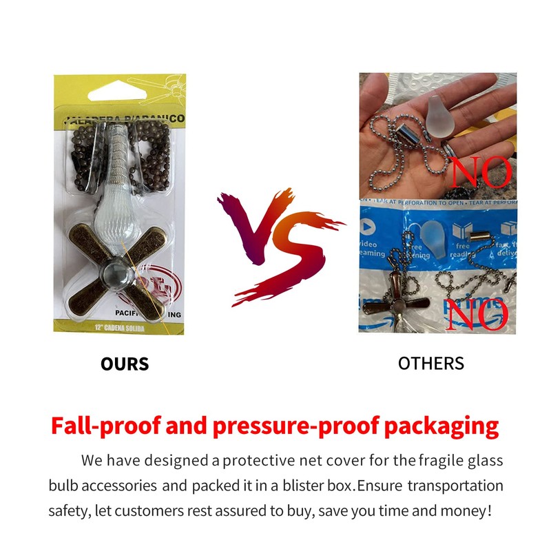 Ceiling Fan Pull Chain, 𝟭𝟮 𝗶𝗻𝗰𝗵 Extra Long with Decorative