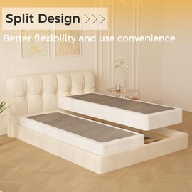 Split King Box Spring 3 Inch Low Profile Heavy Duty Metal Bed Base