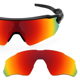 Revant Replacement Lenses Compatible With Oakley Radar EV Path (Low Bridge Fit), Polarized, Fire Red MirrorShield