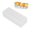 12 Holes Rectangular Flowers Vase With LED Light Clear Acrylic