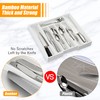 Bellsal White Silverware Organizer Kitchen Drawer Organizer Expandable Bamboo Utensil