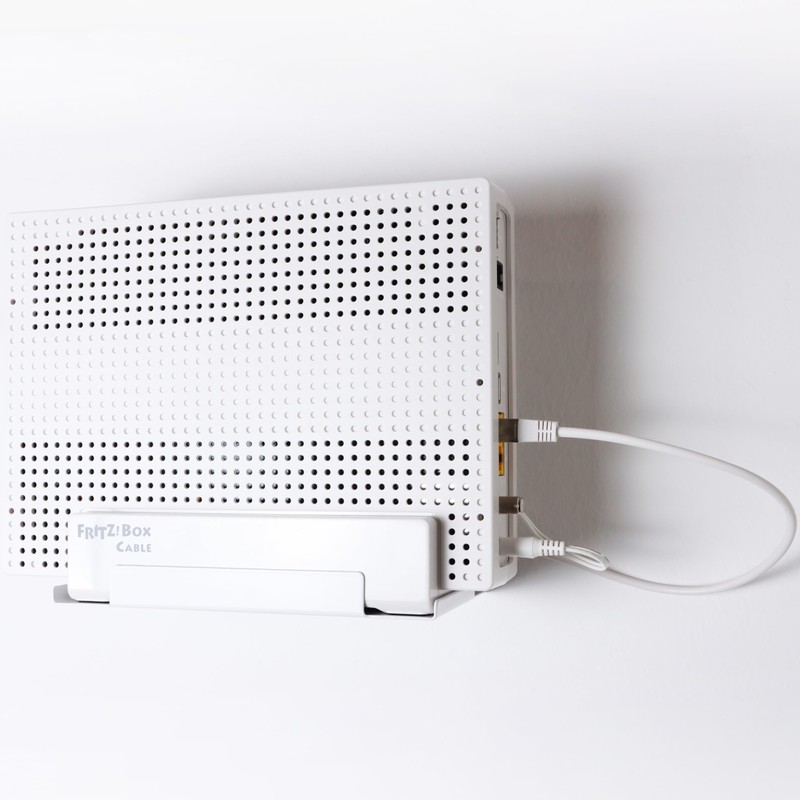 foto-kontor Wall Mount Compatible with AVM FRITZBox 6690/6591 Modem Sturdy