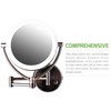 Ovente 7.5" Lighted Wall Mount Makeup Mirror, 1X & 10X