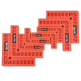 Relitec R 90도 모서리 클램프 사각형 목공 도구 직각 캐비닛 그림 프레임 또는 서랍 세트 8 3" 4인치 부착용 목재 [4PCS 3 + 4PCS 4] Relitec R 90 Degree Corner Clamp Square Woodworking Tool Right Angle Cabinet Picture Frame or Drawer Set 8 3" 4 Inch Attachment Wood [4PCS 3 + 4PCS 4]