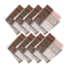 Elrene Home Fashions Windswept Harvest Fall Jacquard Cotton Dinner Napkins, Set of 8, 17"x17", Multi