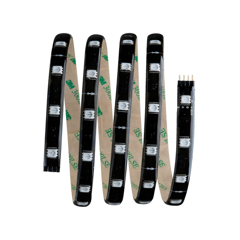 YourLED Stripe basic set 1.5m RGB black, clear-coated