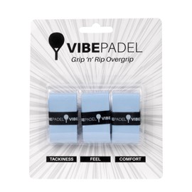 VIBEPADEL | Padel Grip for Tacky Feel | Grip 'n' Rip Padel Overgrip | Padel Racket Grip Tape | Padel, Pickleball, Squash and Badminton Racket Grip Tape | Padel Accessories and Padel Gifts | 3 Pack
