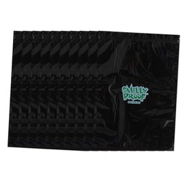 Smelly Proof Original No Smell Baggies Reusable BLACK Bag, 12" x 16" - XL - 5 Pack