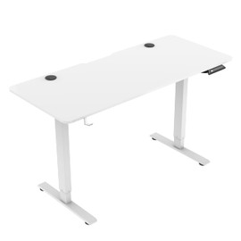 Wejviubm Electric Height Adjustable Stand up Desk Home Office Ergonomic Computer Workstation (White, 48inch)