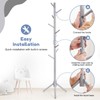 Kid's Coat Rack Stand Beech Wood Coats Tree, Height Adjustable