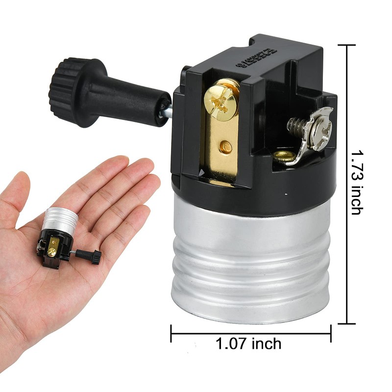 4 Pieces 3 Way Lamp Socket Replacement, Medium Base E26