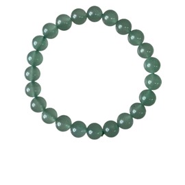 kristalglobe Natural Crystal Bracelets for Women and Men 6mm, Green Aventurine Gemstone Beaded Bracelets, Round Gemstones Stretch Bracelet, Yoga Bracelets Jewelry, Purple Healing Bracelet