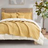 CHIXIN Botanical Oversized Bedspread Queen Size - Leaves Pattern Stitching