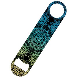 Metallic Kaleidescope Bar Blade Bottle Opener 18 x 4cm