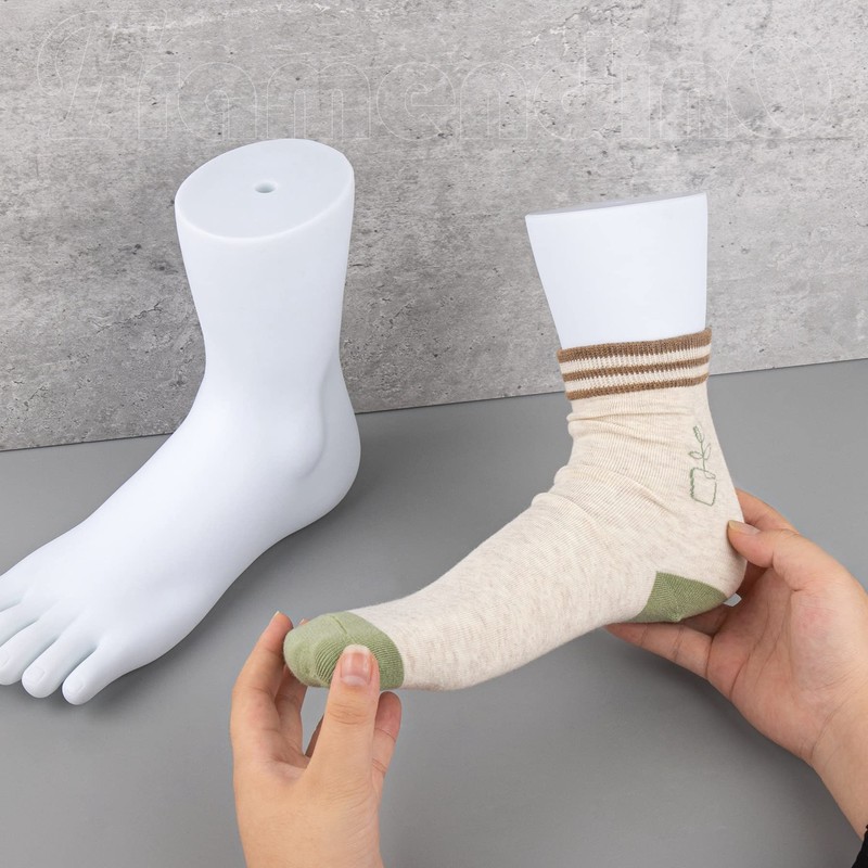 Framendino, 2 Pack White Mannequin Foot Display Holder Stand Foot