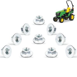 The M142955 Lock Nut Fit for John Deere 2025, 4210, GX255, X300, X520, X, Z, and GX Series (10PCS)