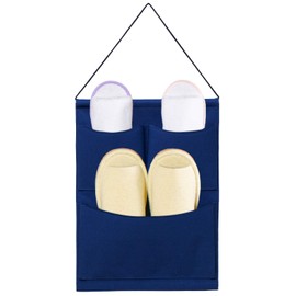 Astro 611-81 Wall Storage Pocket for Slippers and Small Items, Simple Design, For Guests, For Yourself, Durable Oxford Fabric, Navy