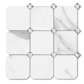 Yipscazo 1 Sheet Peel and Stick Diamonds Tile Backsplash, PVC Backsplash Tiles,Stick on Backsplash for Kitchen (12'' X 12'', White)