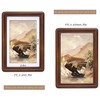 Gdfmsc 4x6 Picture Frame with Mat for 3x5, Natural Walnut
