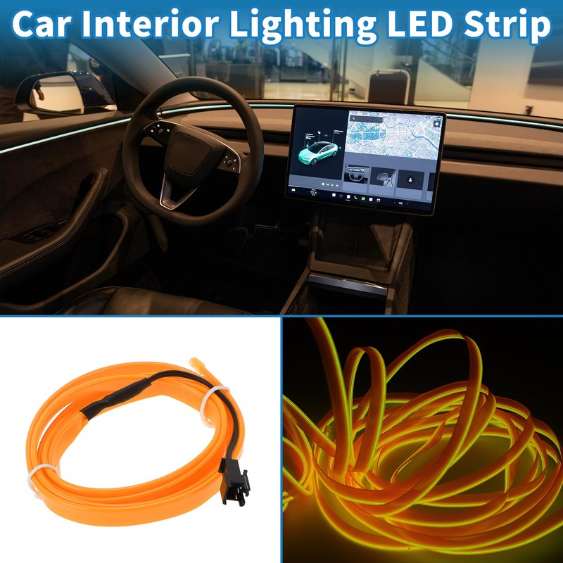 X AUTOHAUX 1m EL Wire Cable LED Glow String Light