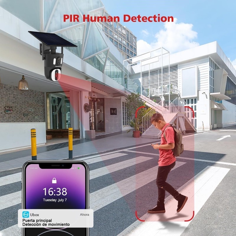 BOAVISION 8MP 4G Dual Screen Solar Camera 6X Zoom 4K