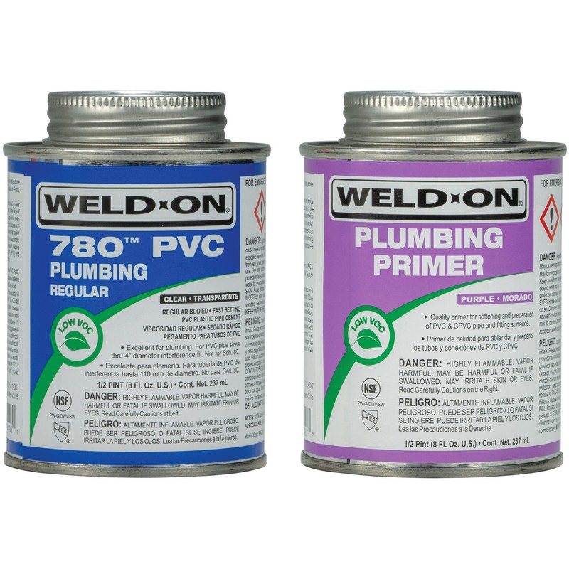 Weld-On 15900 Twin Pack 780 PVC Regular-Bodied Plumbing Solvent Cement
