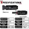 Feotech 48 PCS Solar Connectors Male & Female Panel Cable