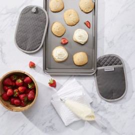 KitchenAid Asteroid Pot Holder 2-Pack Set, Charcoal Grey, 6.5"x10"