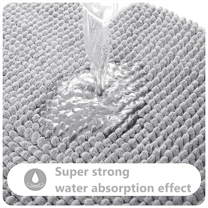 flintronic Non-Slip Bath Mat,50 x 80 cm Chenille Bath Mat,