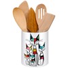 WILLBOND Cat Kitchen Decor Acrylic Kitchen Utensil Holder Crock Spoon