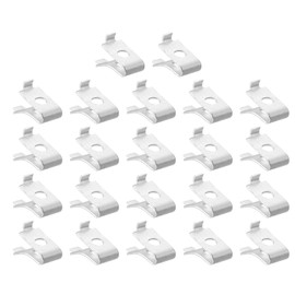 sourcing map 22pcs Cabinet Shelf Clips Metal Adjustable Shelf Bracket Clamp Shelf Support Pins Shelf Clip Support Hardware Replacement Parts for Metal Shelving, Silver