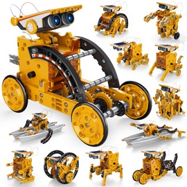 STEM 12-in-1 Education Solar Robot Toys for Boys Ages 8-13, DIY STEM Building Science Kit Birthday Gifts for Kids 8 9 10 11 12 13 14 Years Old, Solar Powered by The Sun