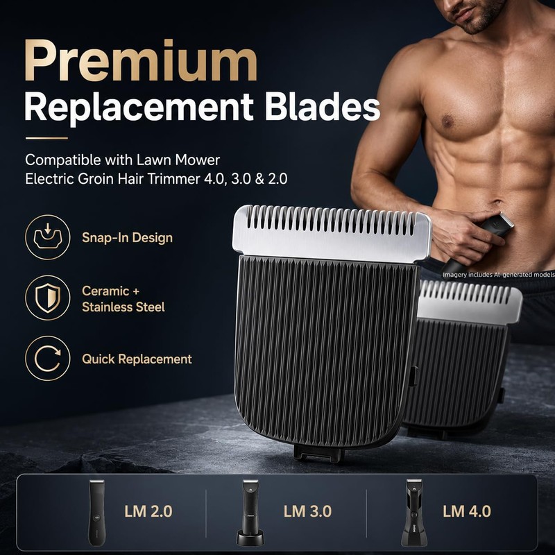 Replacement Blades Compatible with Manscaped Lawn Mower Electric Groin