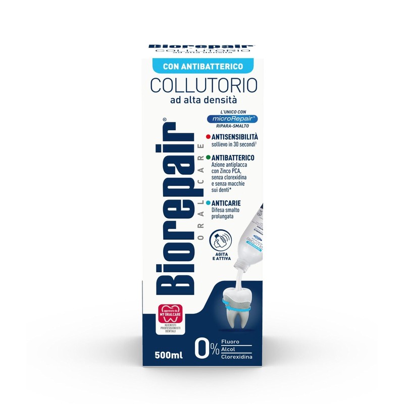 Biorepair: " Collutorio " Mouthwash with Antibacterical - 500ml/16.9 fl.oz
