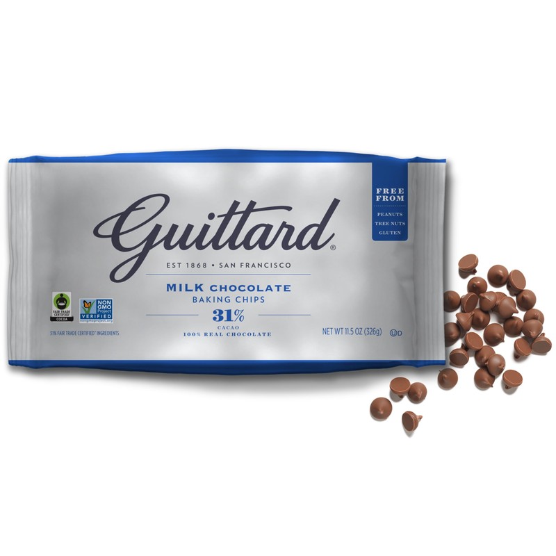 GUITTARD 81638 Real Milk Chocolate Chips - 11.5 oz.