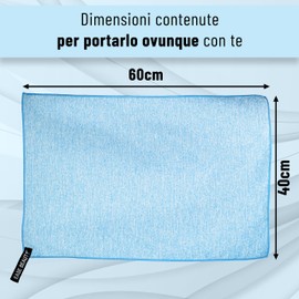 EASE BEAUTY Microfibre Beach Towel, Durable and Absorbent Paletrsa Mat, Gym Towel 60 x 40 cm, Can Also Be Used as a Beach Towel