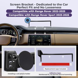 13.1Inch Car Phone Holder Mount Compatible with Land Rover Range Rover 2022-2025,Sport 23-25 Magnetic Custom Screen & Mobile Phone Stand 360°Adjustable Cell Phone Car Decoration Mods Car Mount