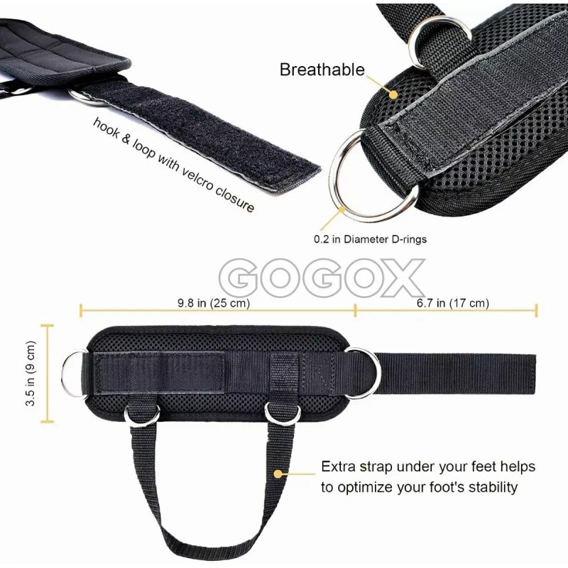 GOGOX Par Grilletes Correas Tobillo Talonera Gym Abductor Gluteo
