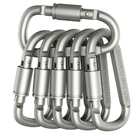 Aluminum lightweight lock ring D-type carabiner for hiking and camping Single item (011301) 5ea