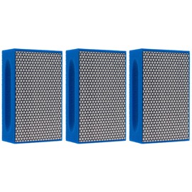 KGS PRO-PAD Diamond Hand Polishing Pads (3 Pack, Grit 1500 (Blue))