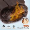 Men Winter Mittens Shearling Sheepskin Mittens Warm Fur Lined Mittens