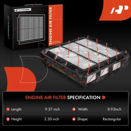 A-Premium Engine Air Filter Compatible with Hyundai Sonata 2006-2010 3.3L, Azera 2006-2011, Replace# 28113-3K200, 281133K200