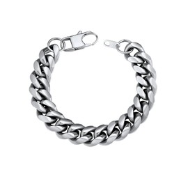 Supcare 14MM Chunky Link Bracelet, Men's Cuban Chain Chunky Heavy Bracelet Stainless Steel, Father's Bracelet - 21cm